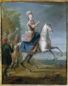Maria Leszczynska lovas portréja (1703-68)